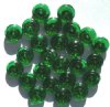 25 13mm Kelly Green Glass Cinnamon Bun Beads